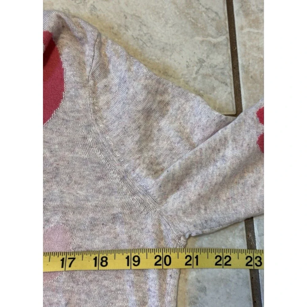 Nic+Zoe Women Size M Rose Garden Linen Blend Front Twist Knot Sweater Timeless